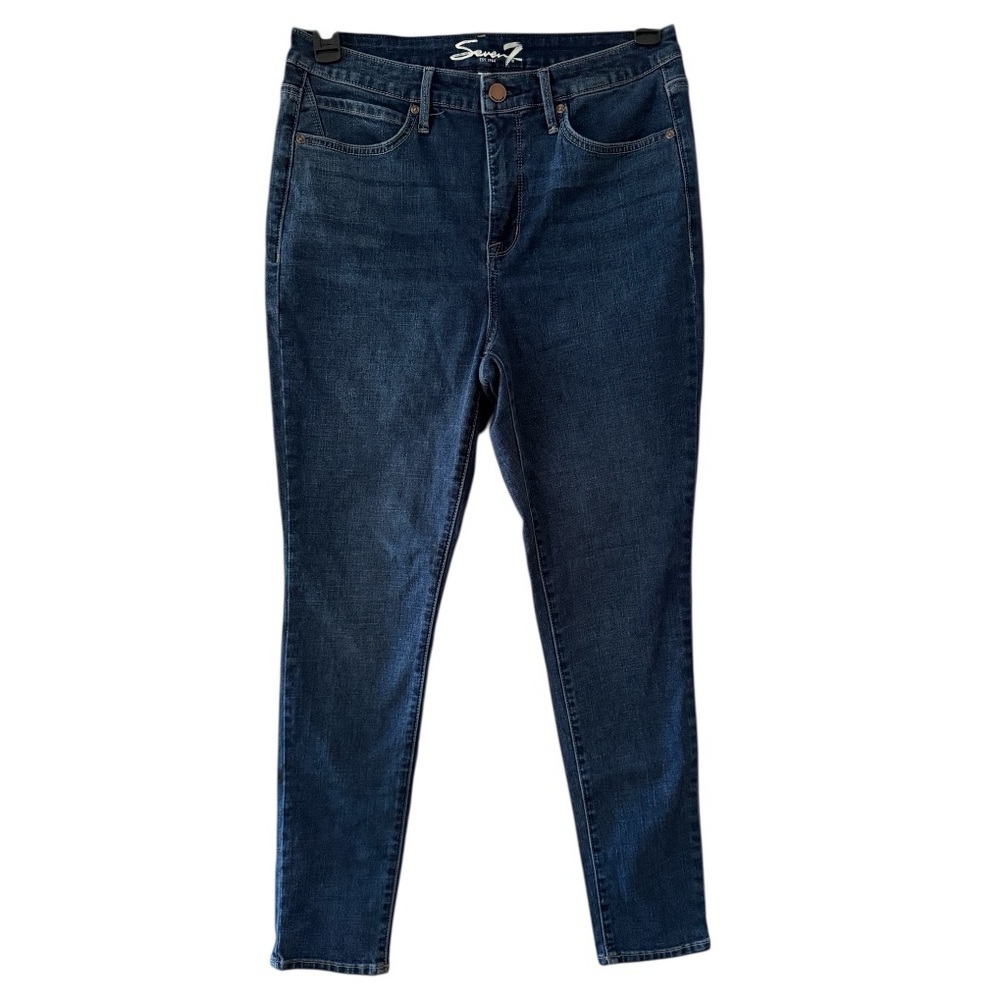 Seven7 Skinny High Rise Ankle Jeans St. James Wash Size 10